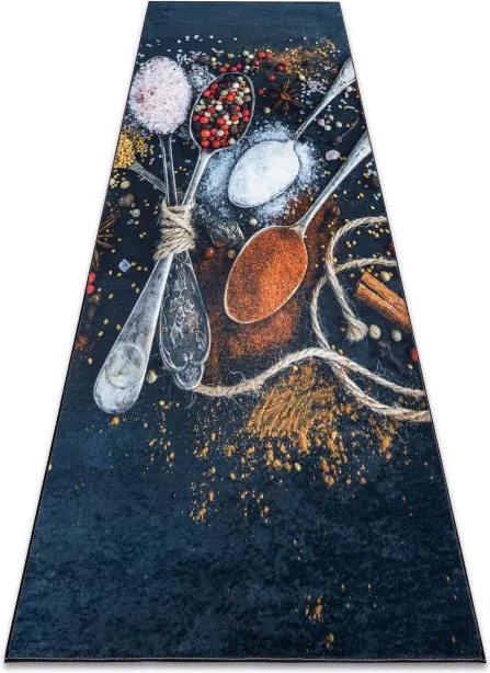 Protišmykový koberec / behúň ANDRE 9002 modrý / terakota