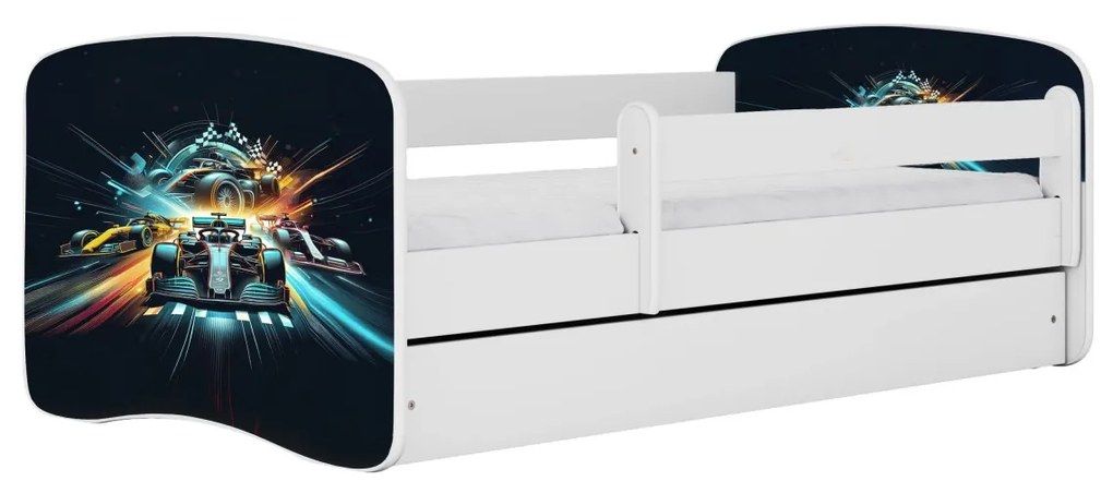 Detská posteľ Babydreams pretekárska biela