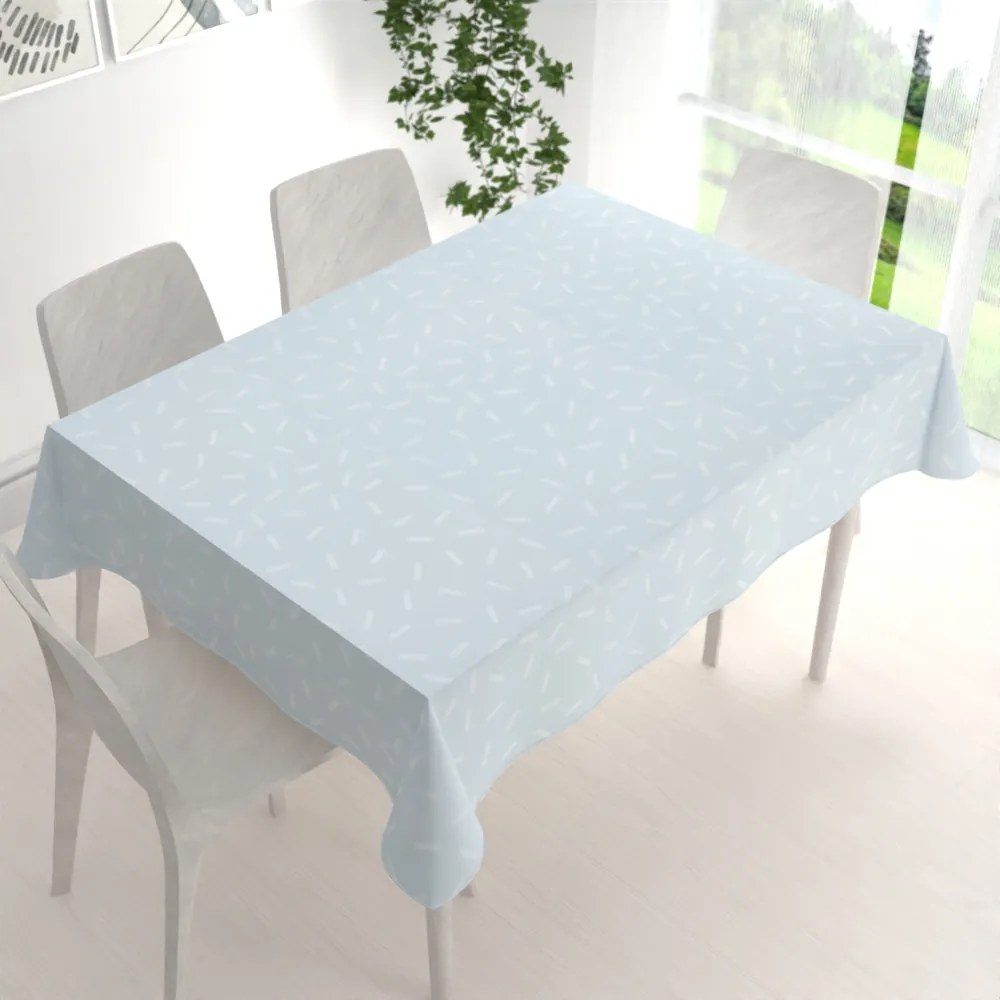 Biante Dekoračný obdĺžnikový obrus PM-063 Konfety na pastelovo modrosivom 100x140 cm
