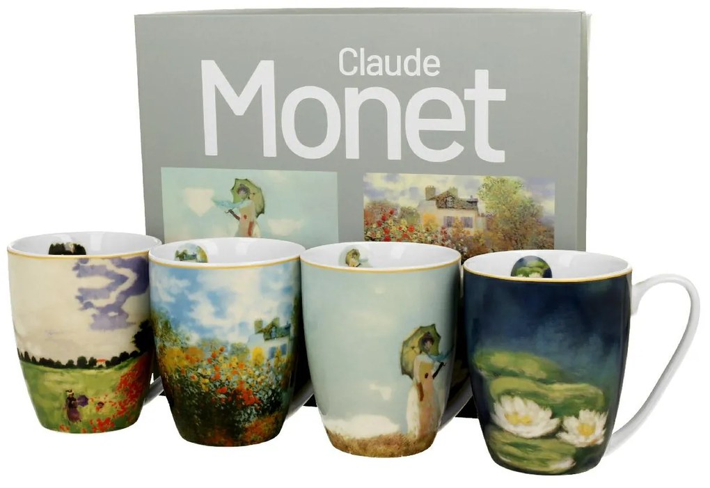 Porcelánový hrnček Monet 350 ml sada 4ks