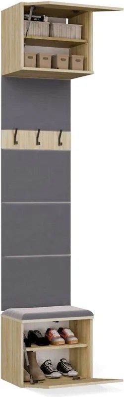 Předsíňová stěna HAGA 1W 50 cm dub Sonoma