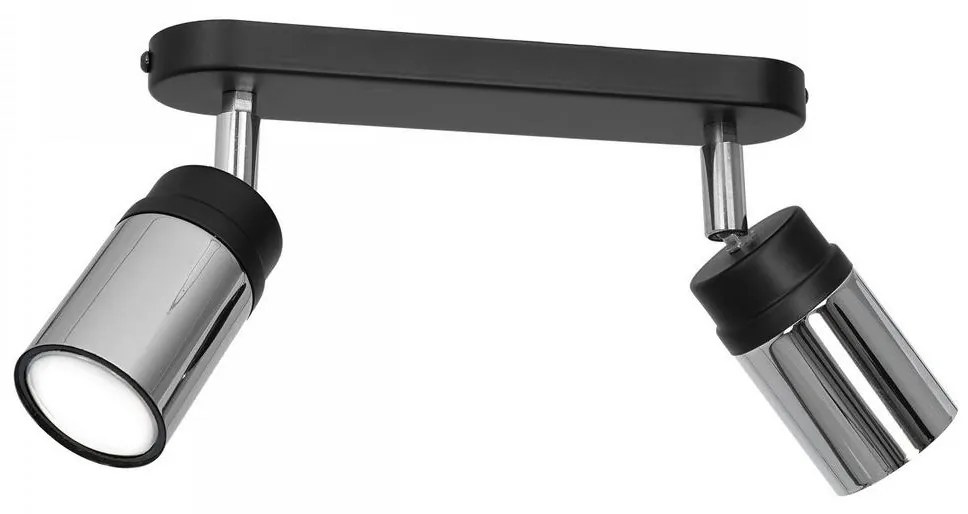 Bodové svietidlo NEST 2xGU10/8W/230V čierna/chróm