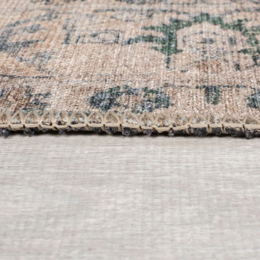 Zelený prateľný koberec 190x290 cm Beau Floral – Flair Rugs