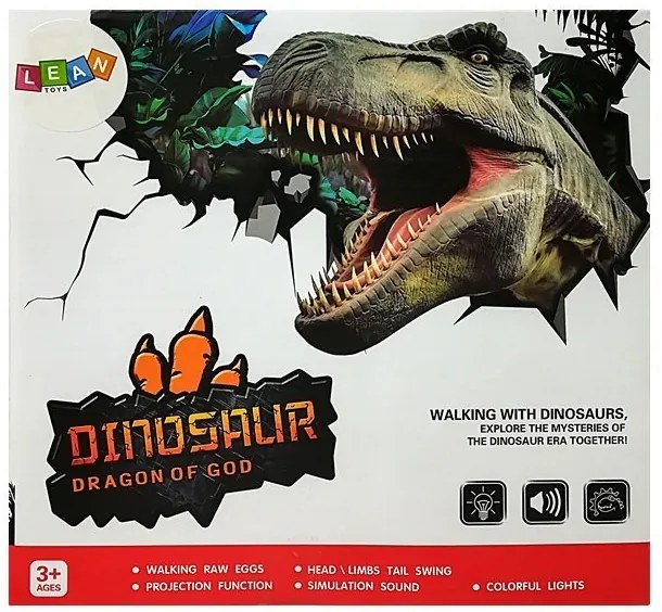 LEAN TOYS Dinosaurus Tyrannosaurus Rex na batérie s vajíčkami - zelený