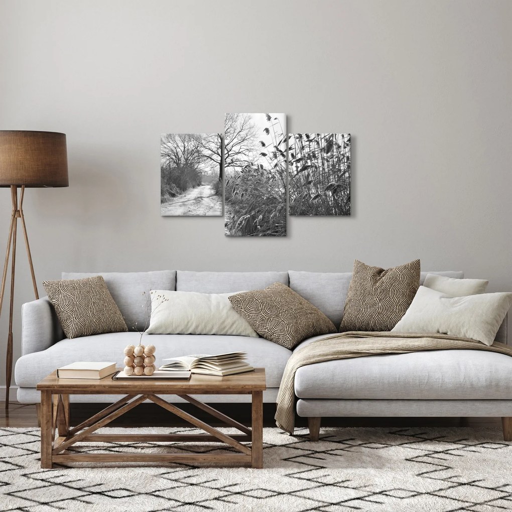 Obraz - Pole v zime (90x60 cm)