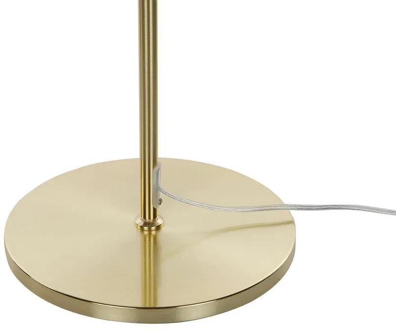 Kovová stojaca lampa 137 cm hnedá PERISTERI Beliani