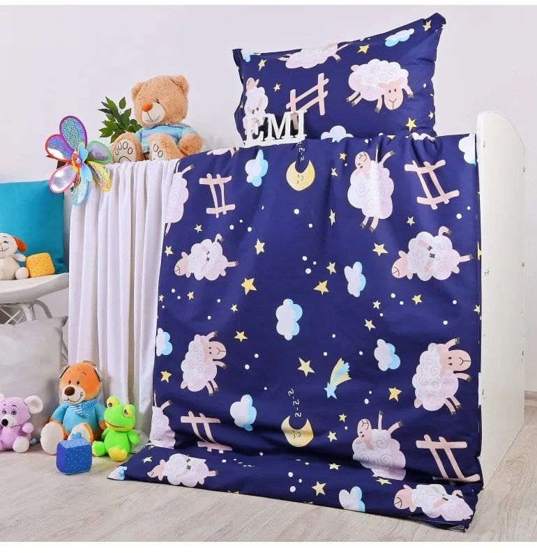 Obliečky detské Shaun modré EMI, Detský set 90x130 + 45x65