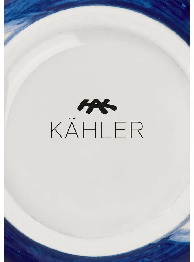 Modrá ručne maľovaná váza z kameniny Tulle – Kähler Design