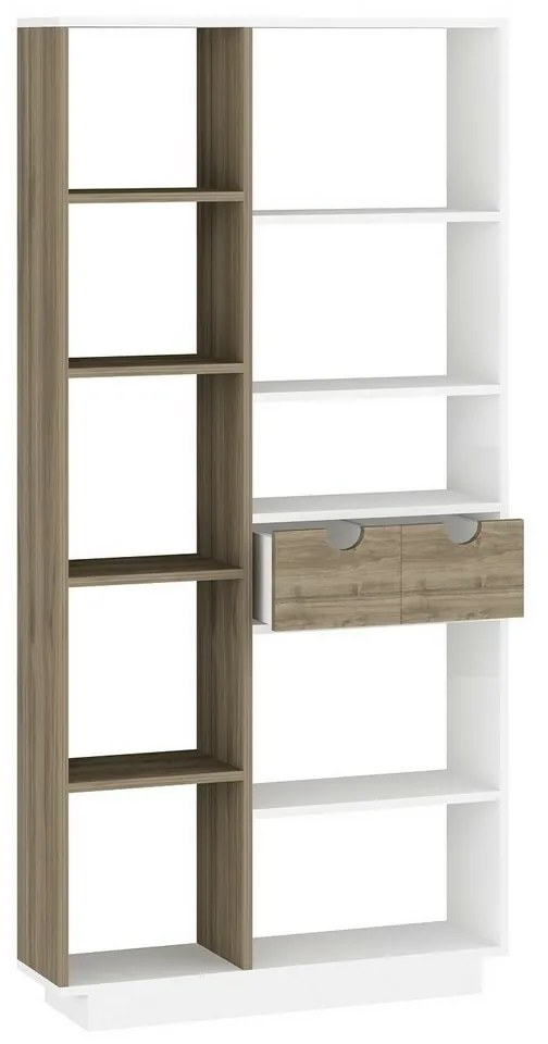 Knižnica Luma White and Walnut