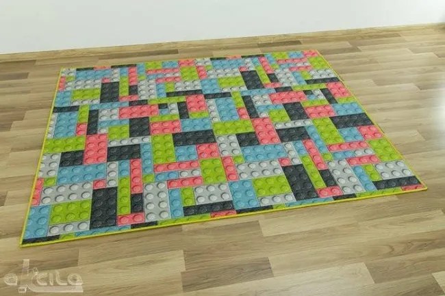 Detský metrážny koberec Lego pastelový