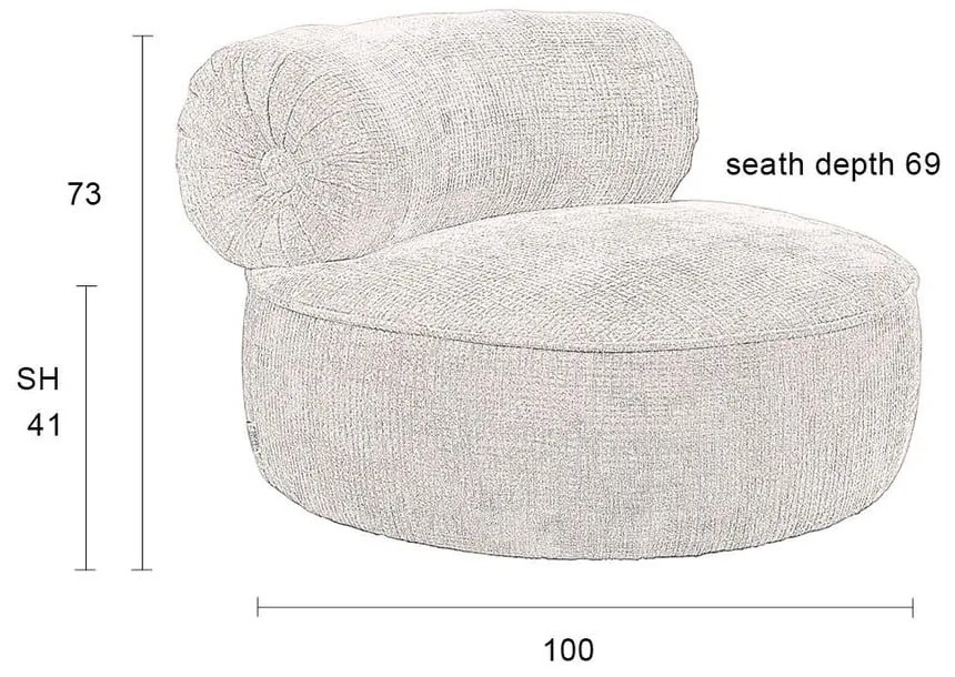 Béžové kreslo Tilbury – Dutchbone