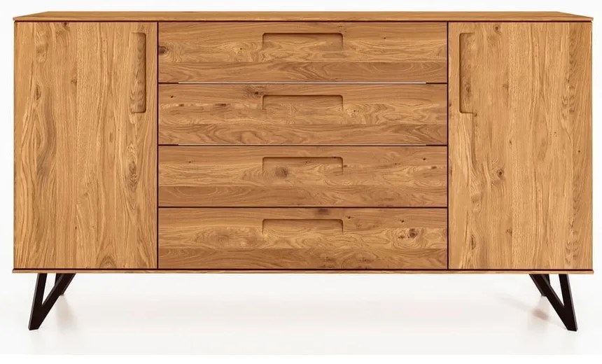 Vysoká komoda z dubového dreva 182x100 cm Golo - The Beds