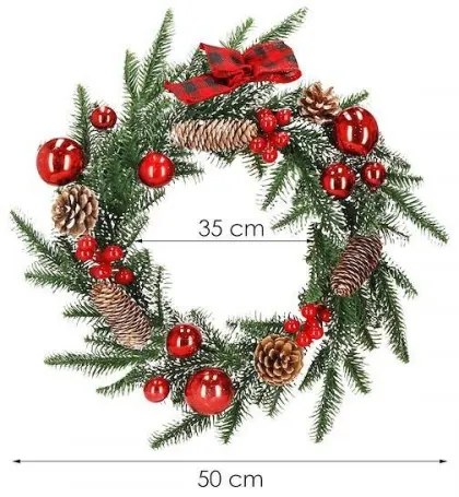 Vianočný veniec 40 cm SPRINGOS CA1019