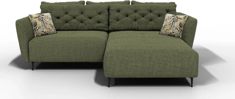 Rohová sedacia súprava Salo, zelená látka