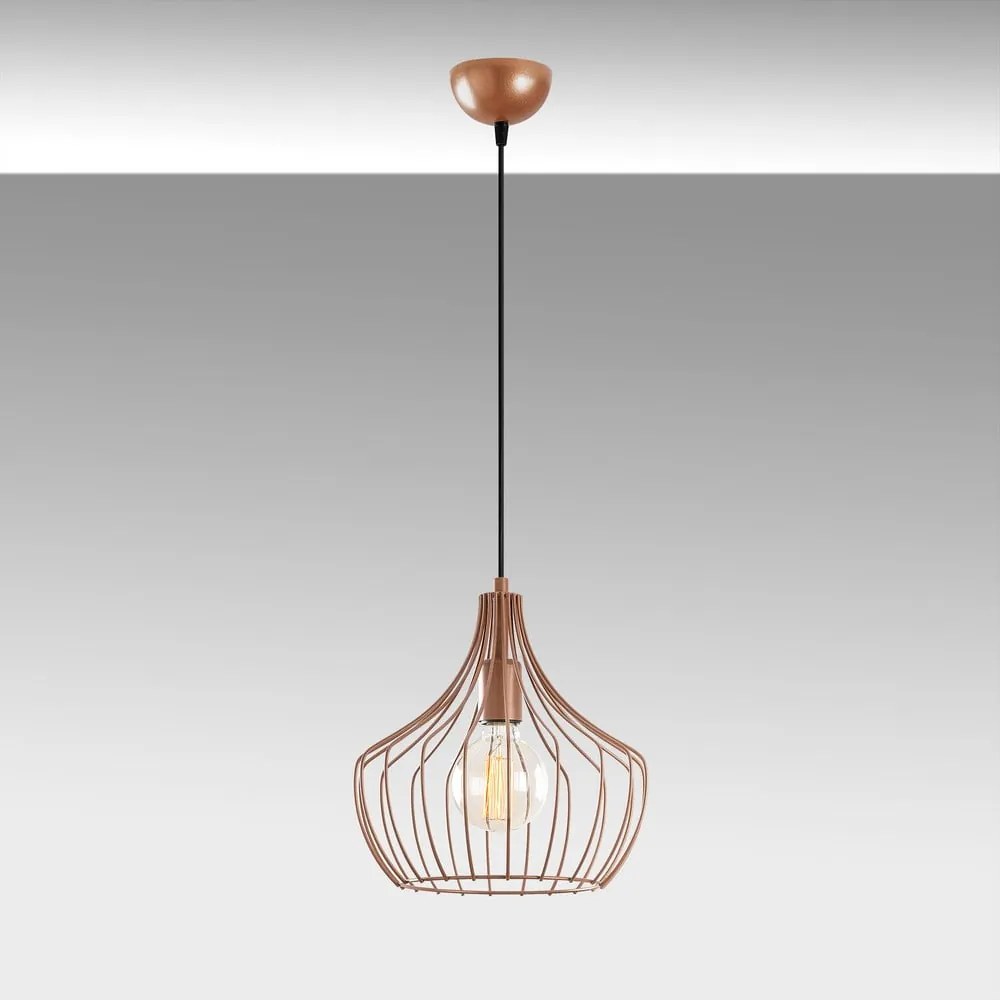 Závesné svietidlo v medenej farbe s kovovým tienidlom ø 27 cm Mezopotamya – Opviq lights