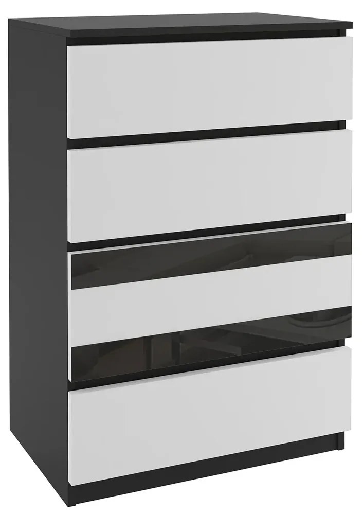 Komoda 51 Belini čierny / biely MH KOM1/1/B/W/B/0