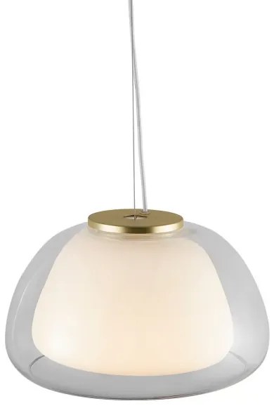 Nordlux - Závesné svietidlo na lanku JELLY 1xE27/40W/230V biela/číra pr. 39 cm