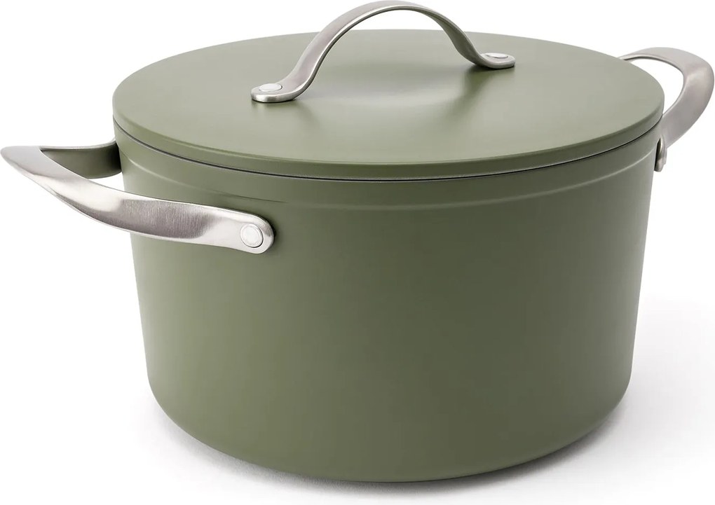 Elmich Nepriľnavý keramický hrniec Zen Ø 24 cm – olivovozelený