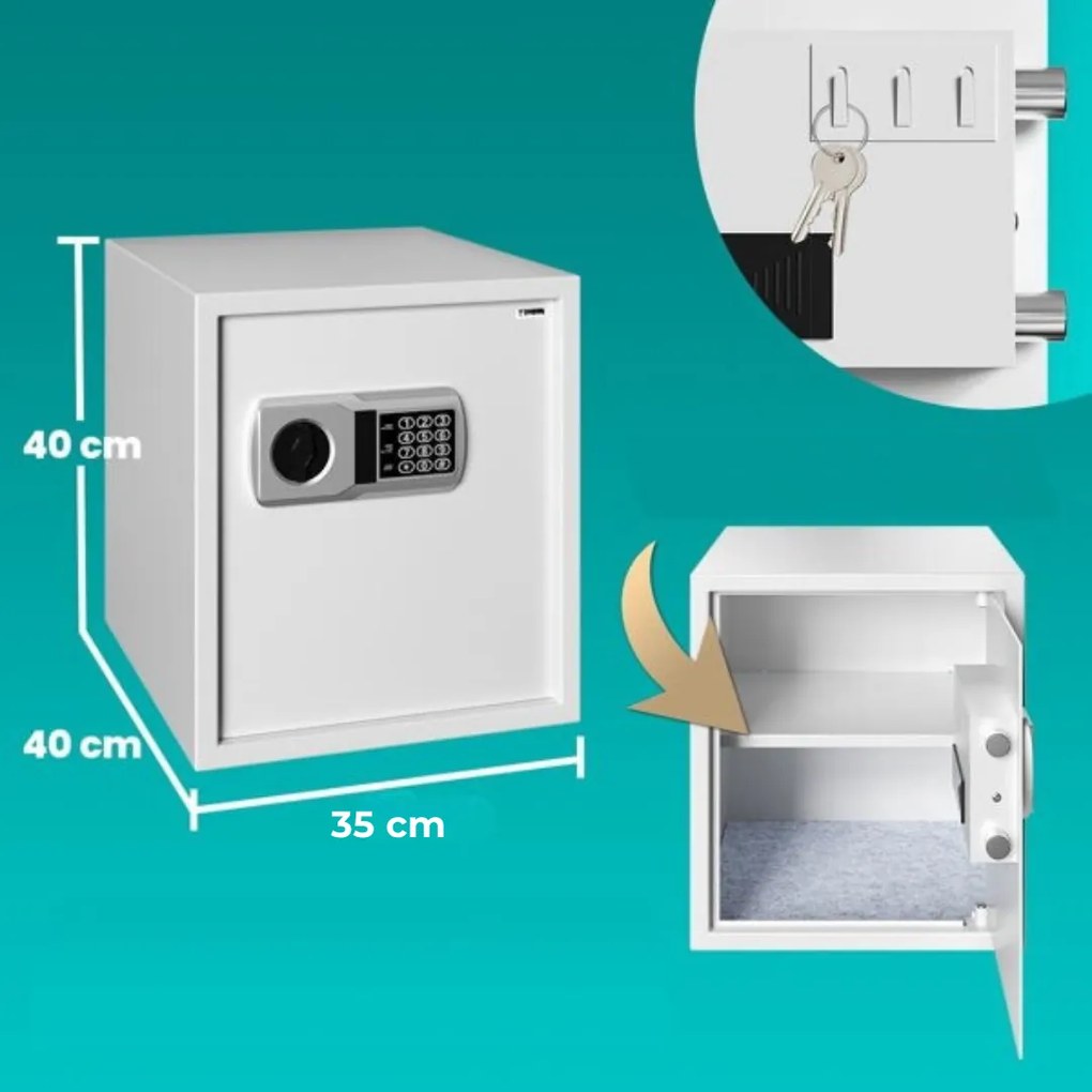 Elektrický nábytkový trezor SECURITY, 35 x 40 x 40cm Deuba