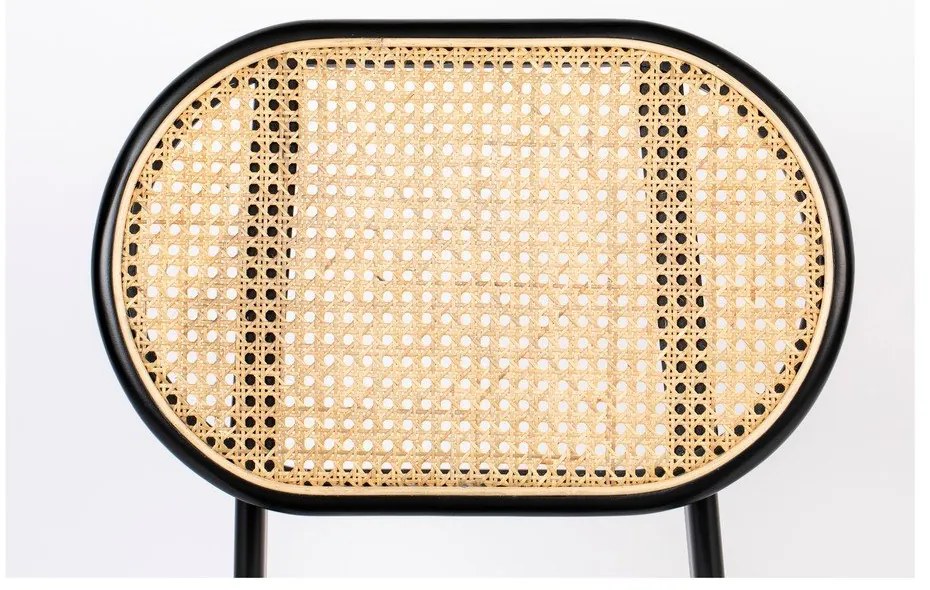 Sivá ratanová jedálenská stolička Spike - Zuiver