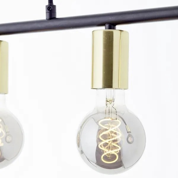 Brilliant - Luster na lane KERRY 5xE27/40W/230V čierna/mosadz