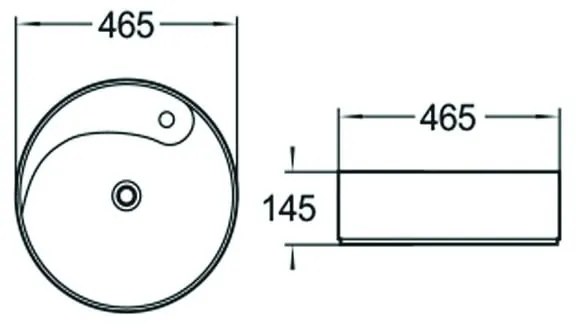 Mexen LILY umývadlo, 46x46 CM, biela, 21824600