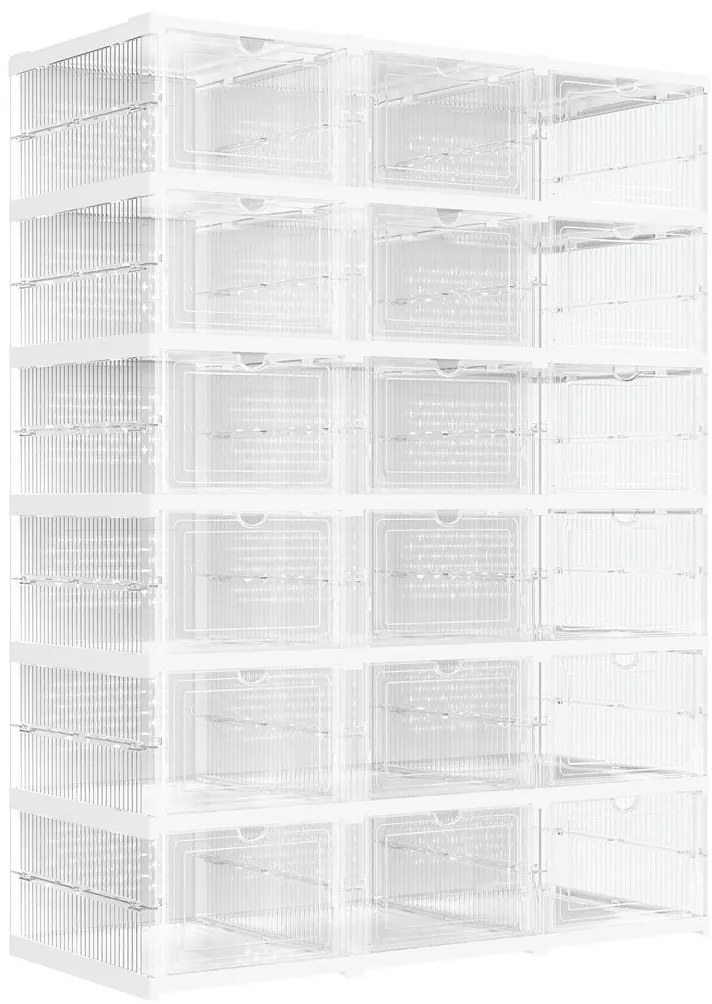 Úložný box Bill, sada 18ks, 35,5x25,6x17,6 cm, transparentná
