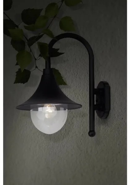 Brilliant - Vonkajšia nástenná lampa BERNA 1xE27/60W/230V IP44 čierna