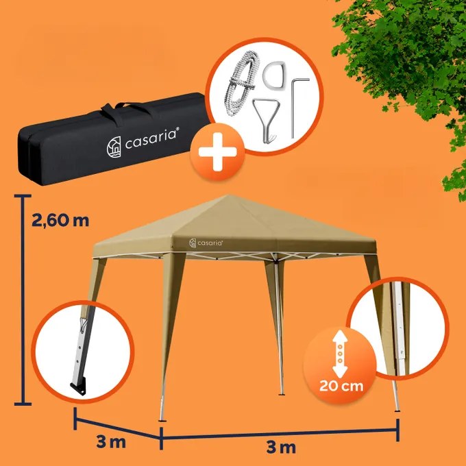 InternetovaZahrada Záhradný altánok Capri 3x3 m - béžová