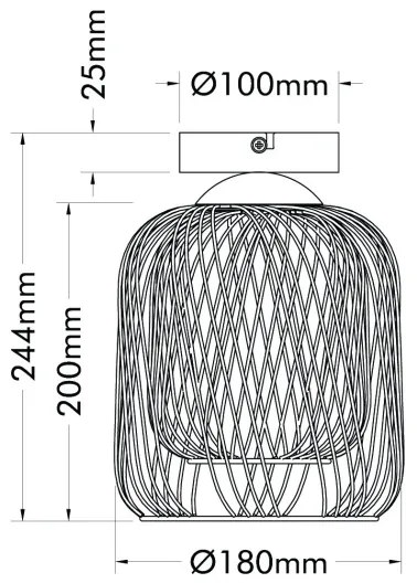 Globo 15965D - Stropné svietidlo DICHTI 1xE27/40W/230V Ø 18 cm