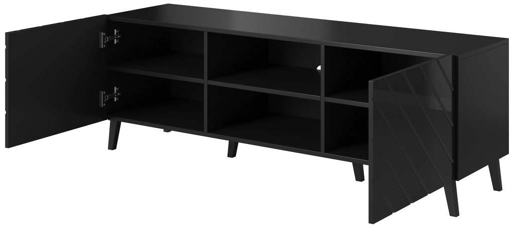 Cama Čierny TV stolík Abeto 2D