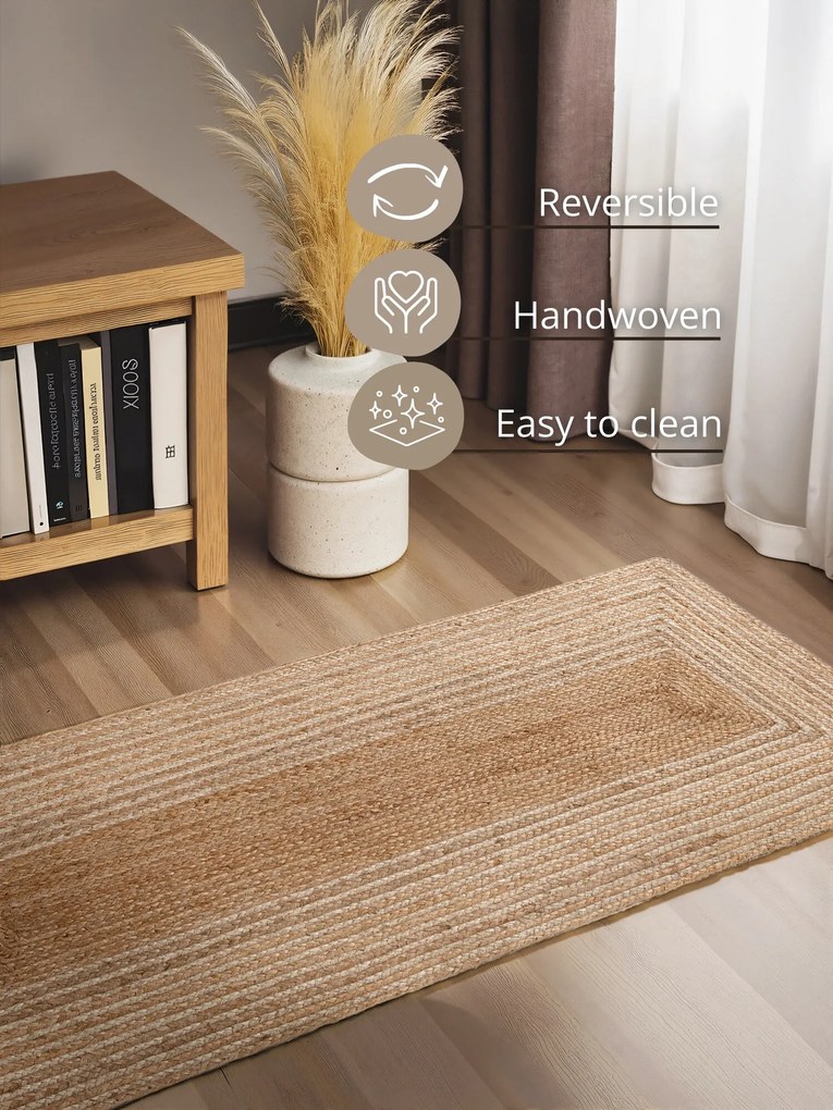 Hanse Home, Koberec behúň Juno 106328 White Gold, 80x200, béžová, chodba / predsieň