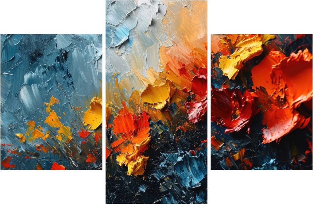 Obraz - Abstraktná maľba kvetov III. (90x60 cm)