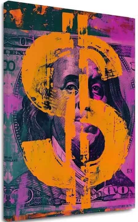 Obraz Money Benjamin na plátne | Maľovaná štruktúra