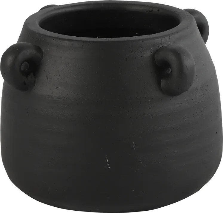 Čierny cementový kvetináč CELTIC Veľkosť: S