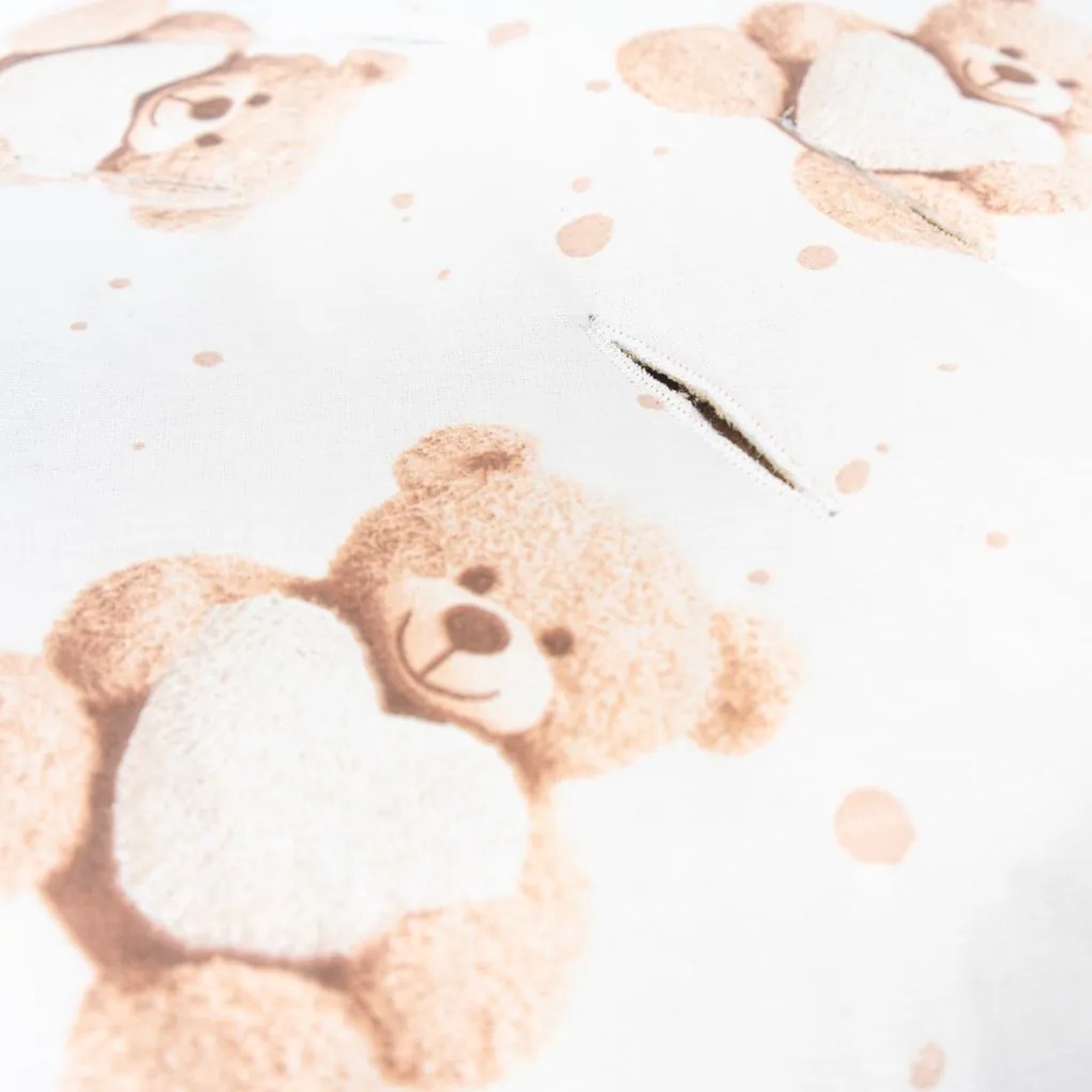 Zateplená zavinovačka do autosedačky New Baby Love Teddy Bear beige