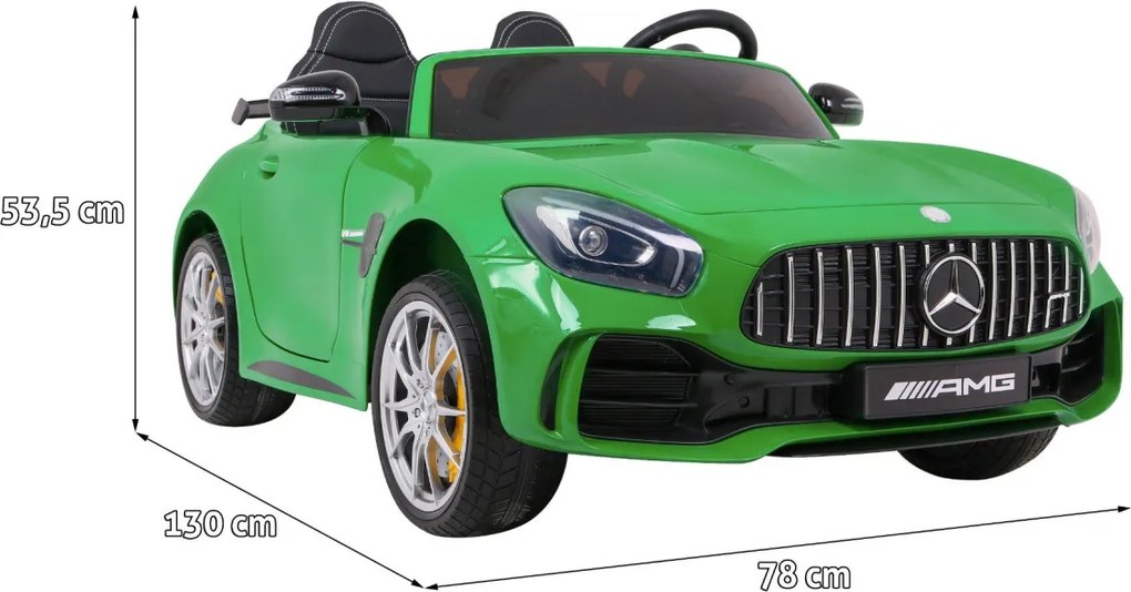 Ramiz Elektrické autíčko Mercedes-Benz GT R pre deti zelené + pohon 4x4