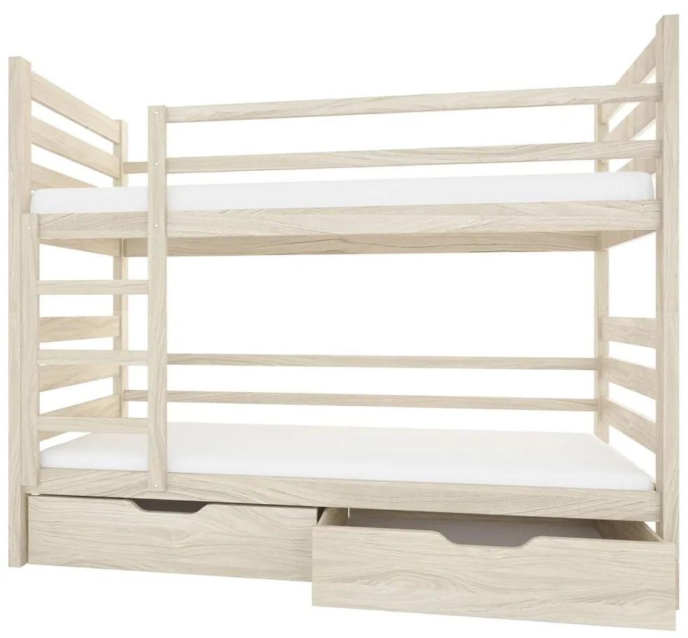 Poschodová posteľ PISTA 80x190 borovica
