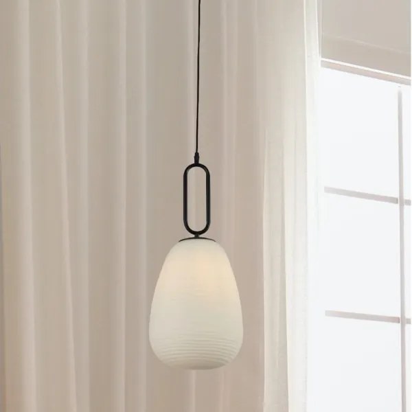 Searchlight 43581-1BK - Luster na lanku ELIXIR 1xE27/60W/230V biela