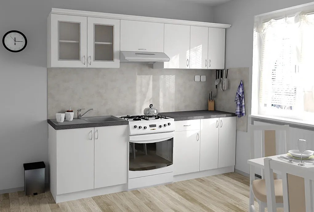 Nabytekmorava Kuchynská linka Bára B farba kuchyne: dub sonoma tmavá / biela