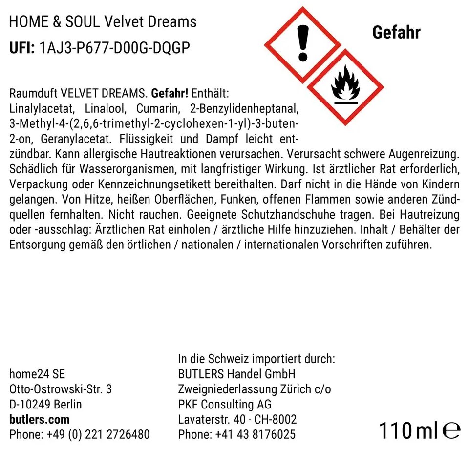 HOME & SOUL Vôňa do bytu Velvet Dreams 110 ml