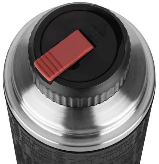 Tefal - Termoska s hrnčekom 1 l SENATOR nerez/čierna