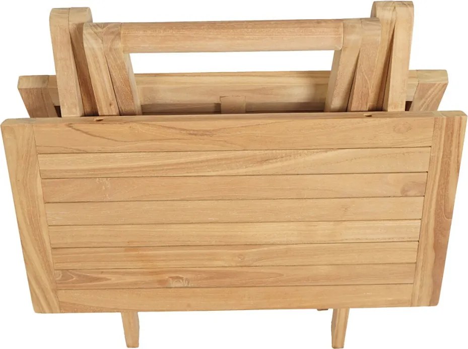 Záhradný konferenčný stolík Jakarta 50x50 cm, skladacia, teak