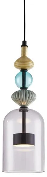 LED Luster na lanku ARTE LED/12W/230V pr. 13 cm čierna