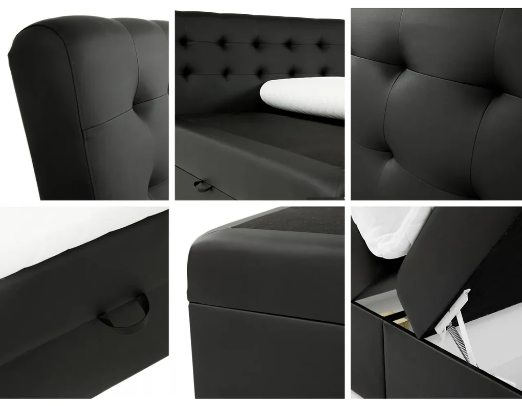 Kontinentálna posteľ Limbo, Rozmer postele: 120x200, Dostupné poťahy: ekokoža Soft 033