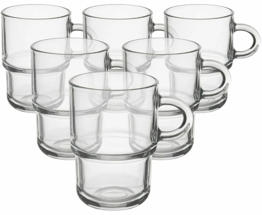 Orion Sada sklenených hrnčekov Cozy 6 ks, 0,35 ml