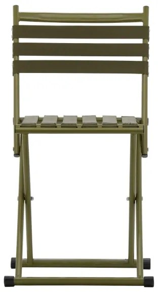 Skladacia kempingová stolička s operadlom zelená