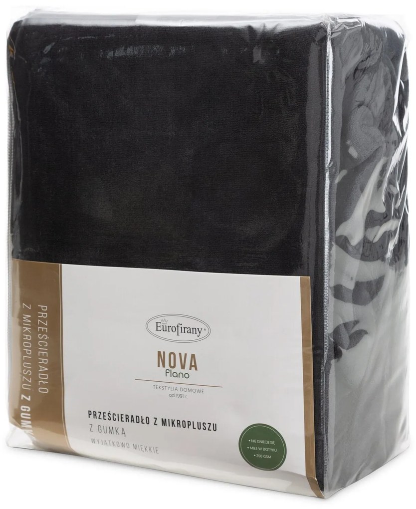FLEECOVÉ PRESTIERADLO FLANO 180X200 CM ČIERNA