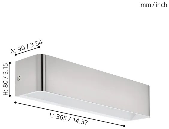 Eglo 98426 - LED Nástenné svietidlo SANIA LED/12W/230V