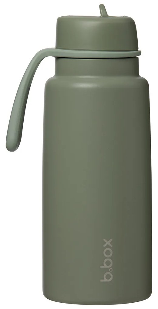 Antikorová termofľaša so slamkou 1 l - olive
